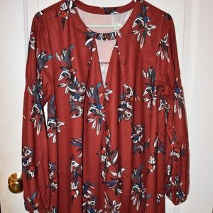Long sleeved flowy dress